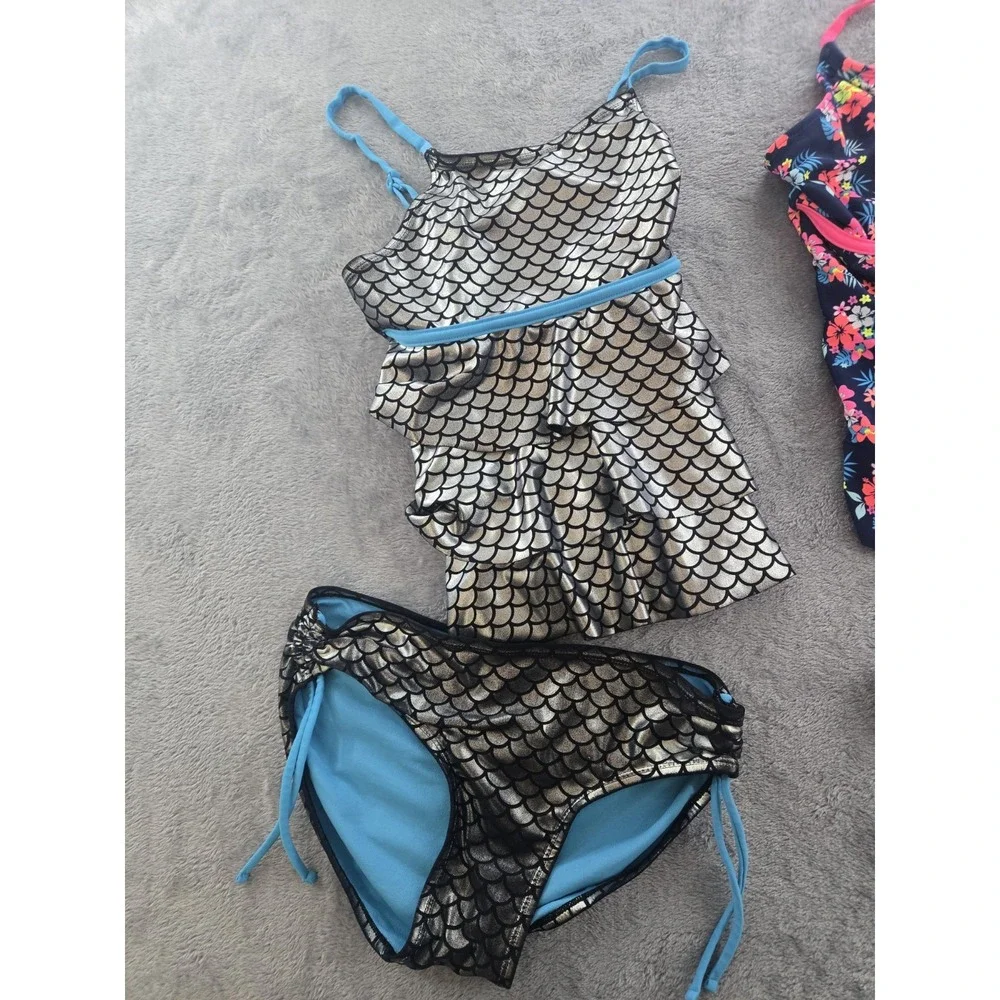Justice Swimsuit 2 Piece Tankini Size 18 XL